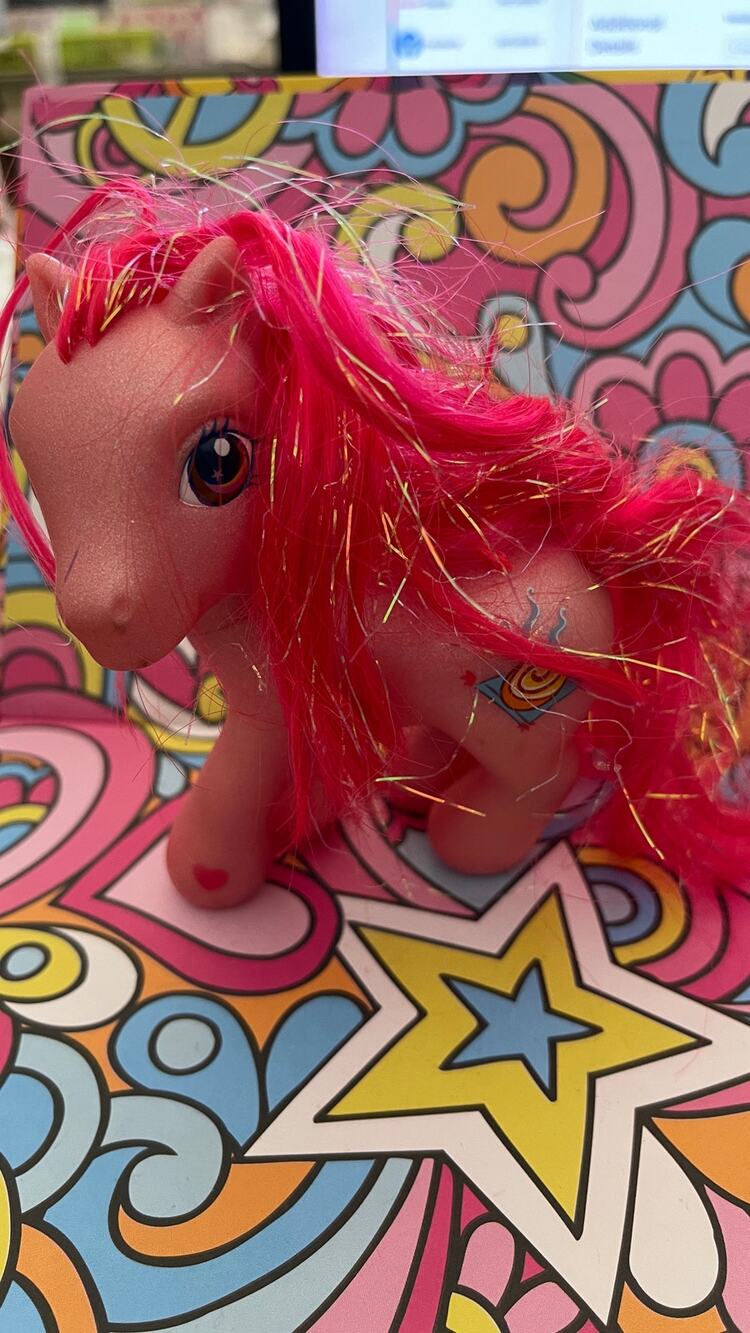 Hasbro Pink My Little Pony 2002 Cinnamon Breeze Glitter